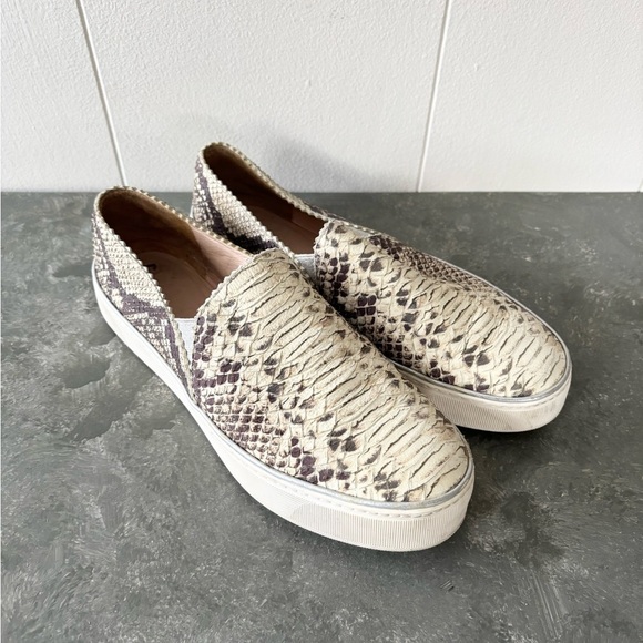 Stuart Weitzman Nugget Snake Skin Slip On Sneakers size 8.5 - Picture 2 of 8